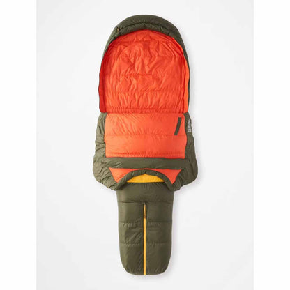  Marmot Mens Never Winter 30ï¿½ Sleeping Bag - Long/Nori/Red Sun