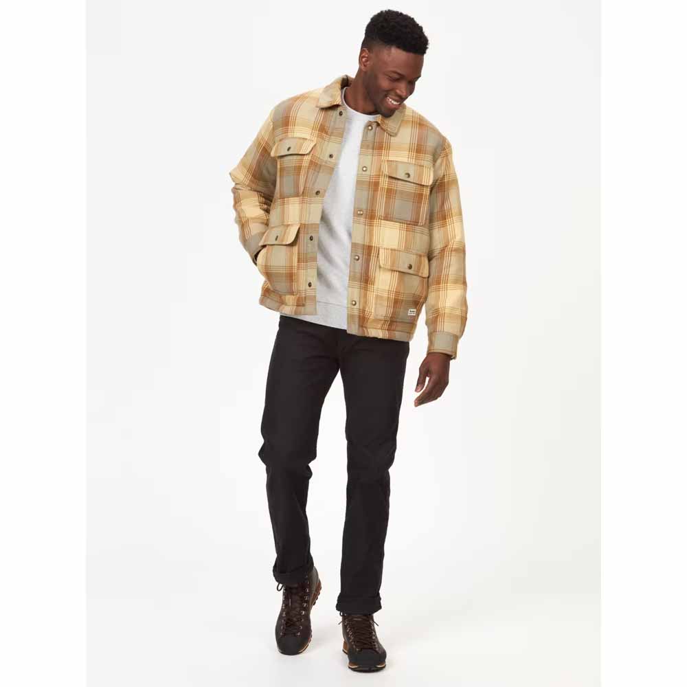  Marmot Mens Ridgefield Heavyweight Sherpa-Lined Flannel Shirt Jacket