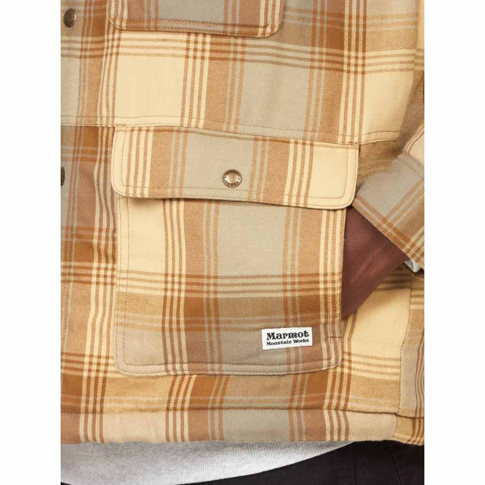  Marmot Mens Ridgefield Heavyweight Sherpa-Lined Flannel Shirt Jacket