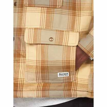  Marmot Mens Ridgefield Heavyweight Sherpa-Lined Flannel Shirt Jacket