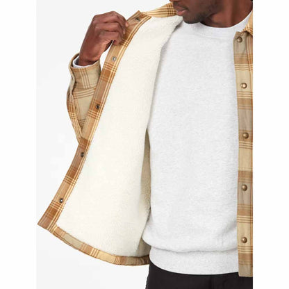  Marmot Mens Ridgefield Heavyweight Sherpa-Lined Flannel Shirt Jacket