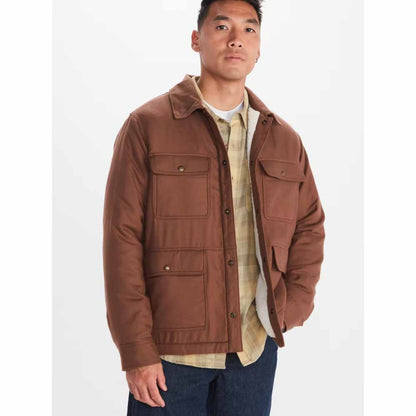  Marmot Mens Ridgefield Heavyweight Sherpa-Lined Flannel Shirt Jacket