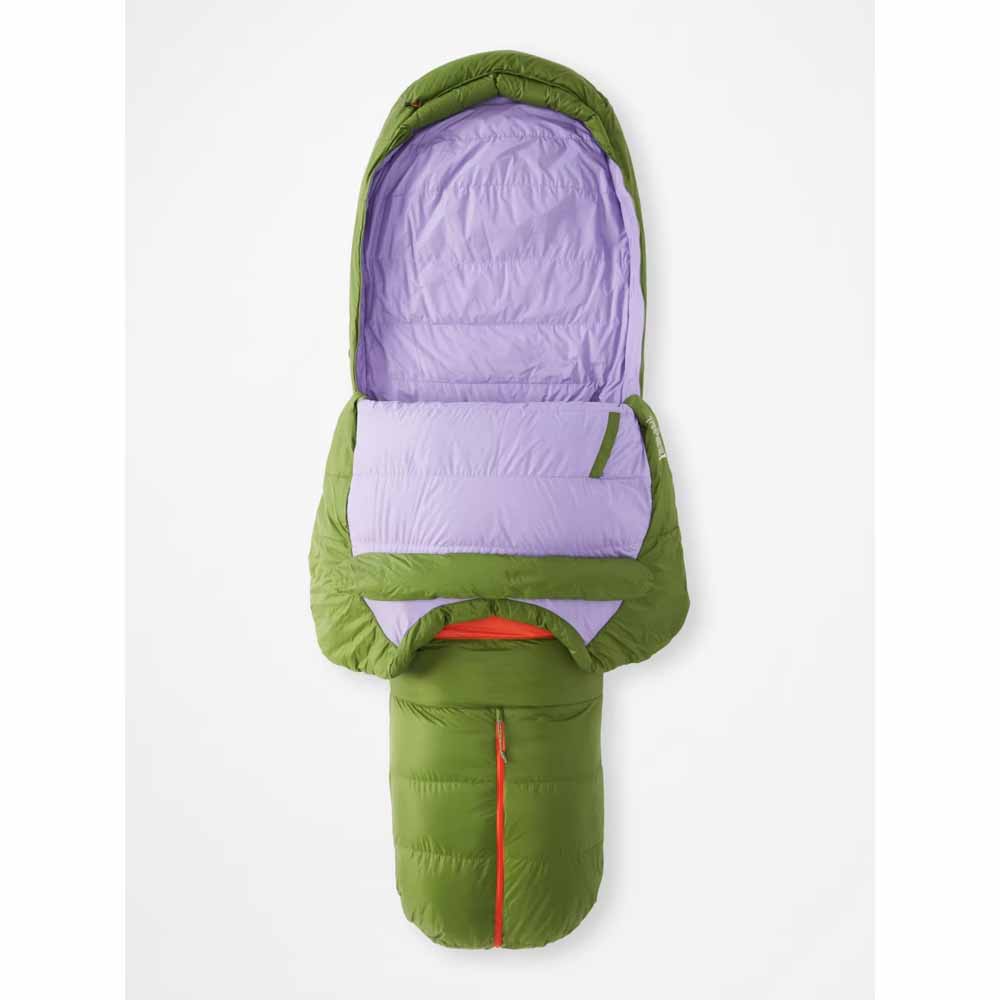  Marmot Womens Angel Fire 25ï¿½ Sleeping Bag - Foliage/Paisley Purple