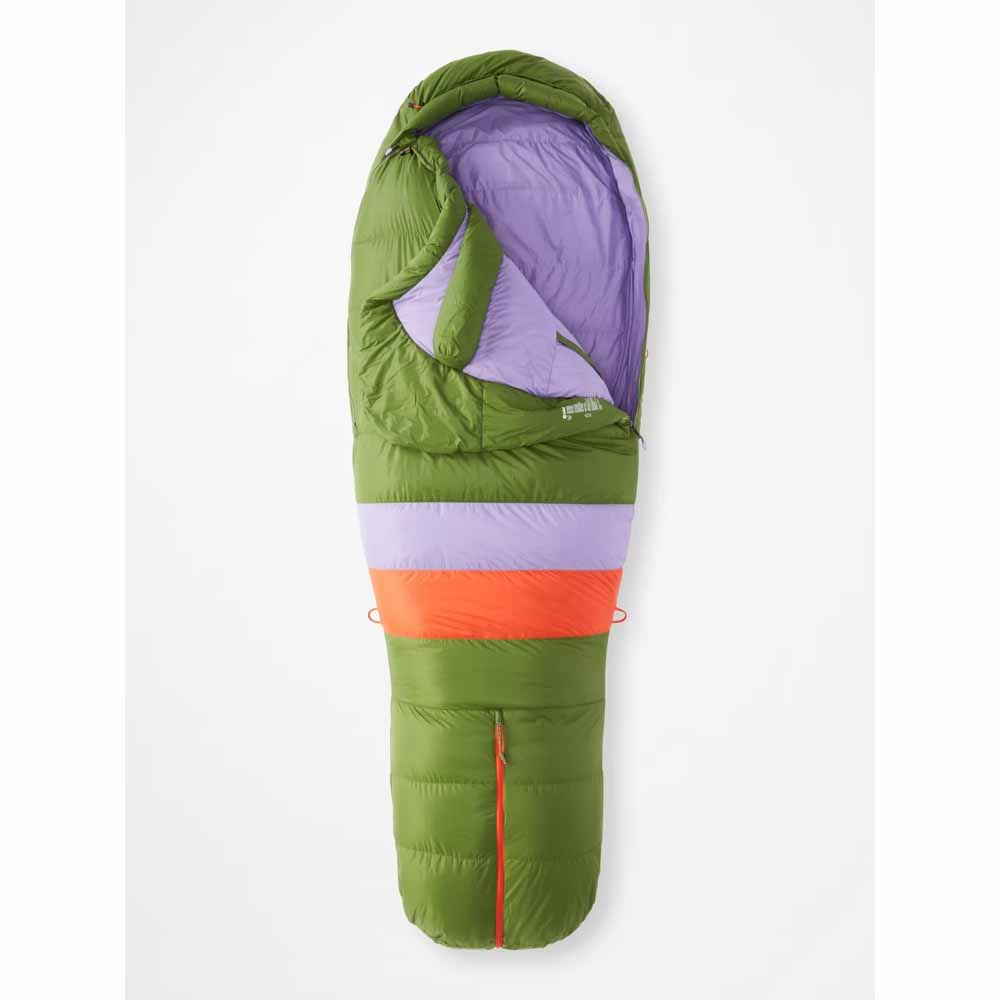  Marmot Womens Angel Fire 25ï¿½ Sleeping Bag - Long/Foliage/Paisley Purple