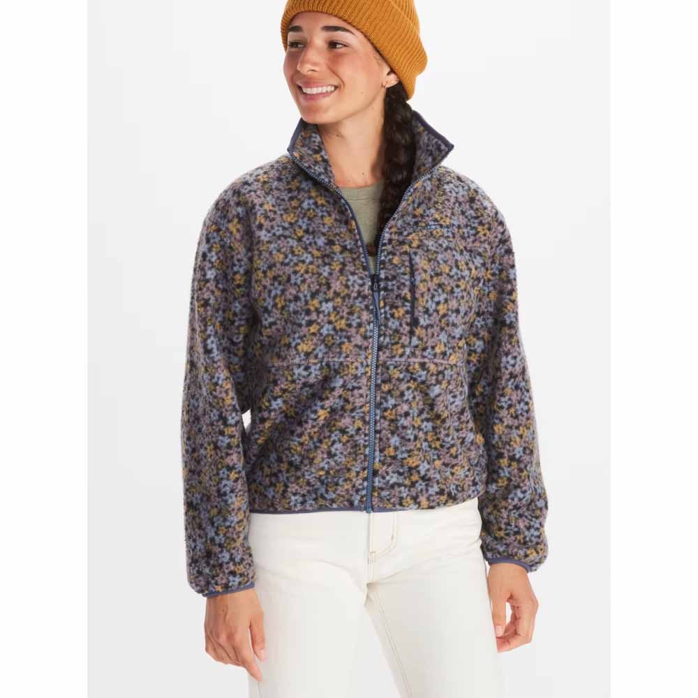  Marmot Womens Aros Printed Full-Zip Fleece Jacket