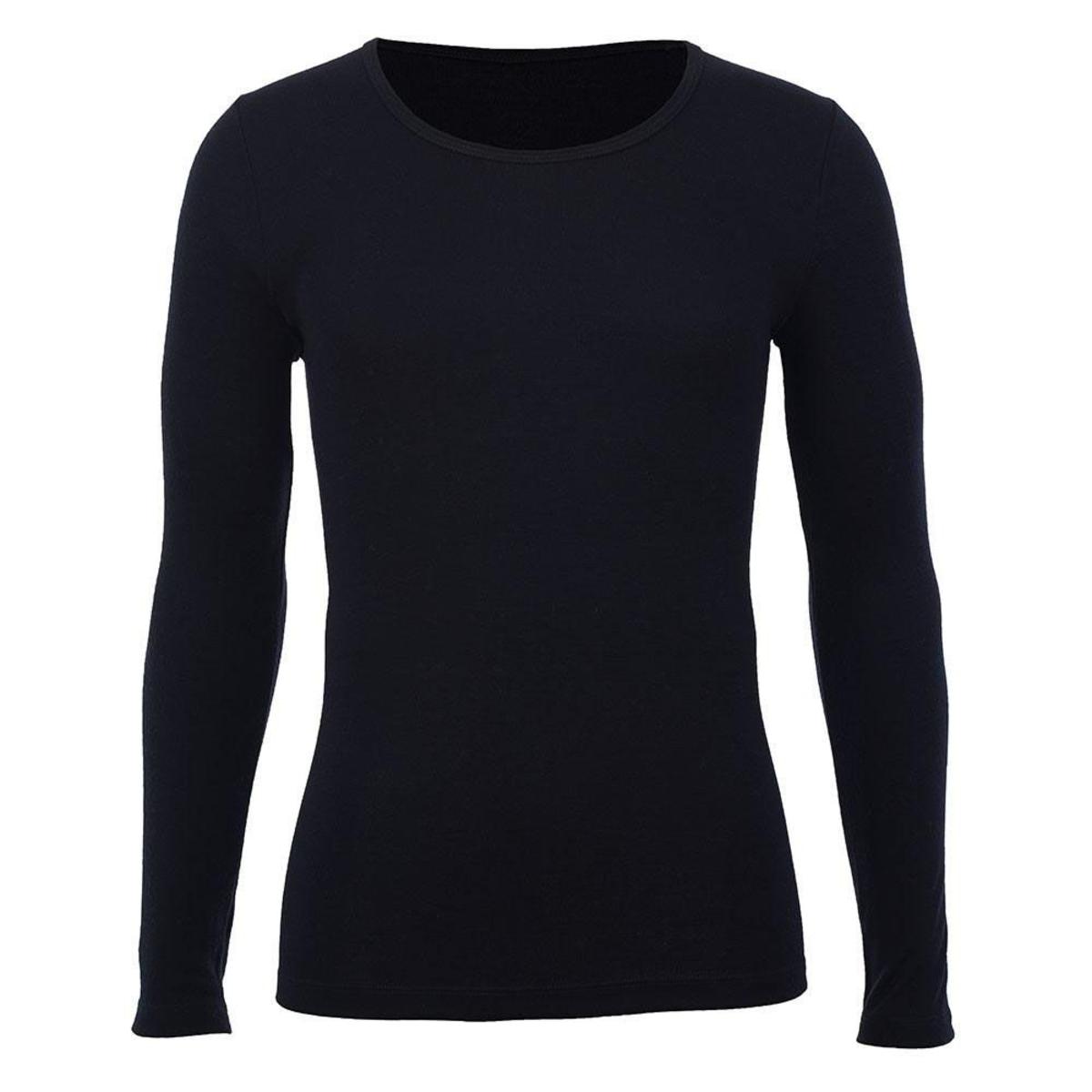  Merino Skins Unisex Long Sleeve Crew Neck - Black