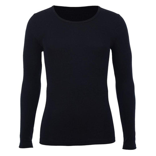  Merino Skins Unisex Long Sleeve Crew Neck - Black