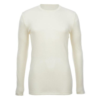  Merino Skins Unisex Long Sleeve Crew Neck - White
