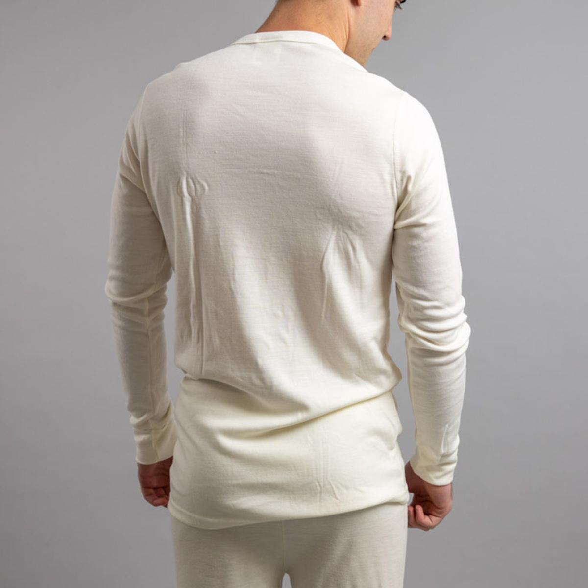  Merino Skins Unisex Long Sleeve Crew Neck - White