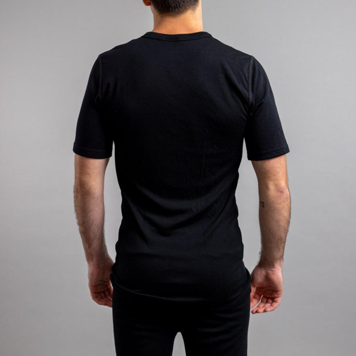  Merino Skins Unisex Short Sleeve Crew Neck - Black
