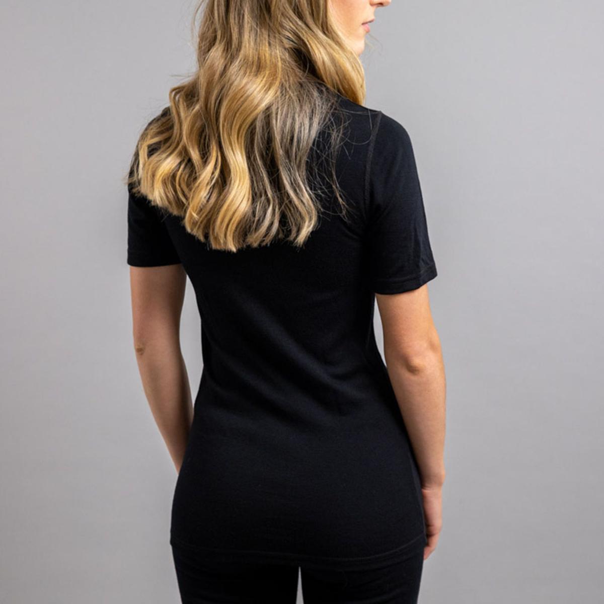  Merino Skins Unisex Short Sleeve Crew Neck - Black