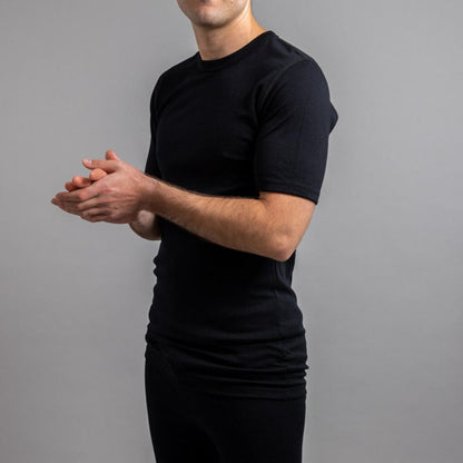  Merino Skins Unisex Short Sleeve Crew Neck - Black