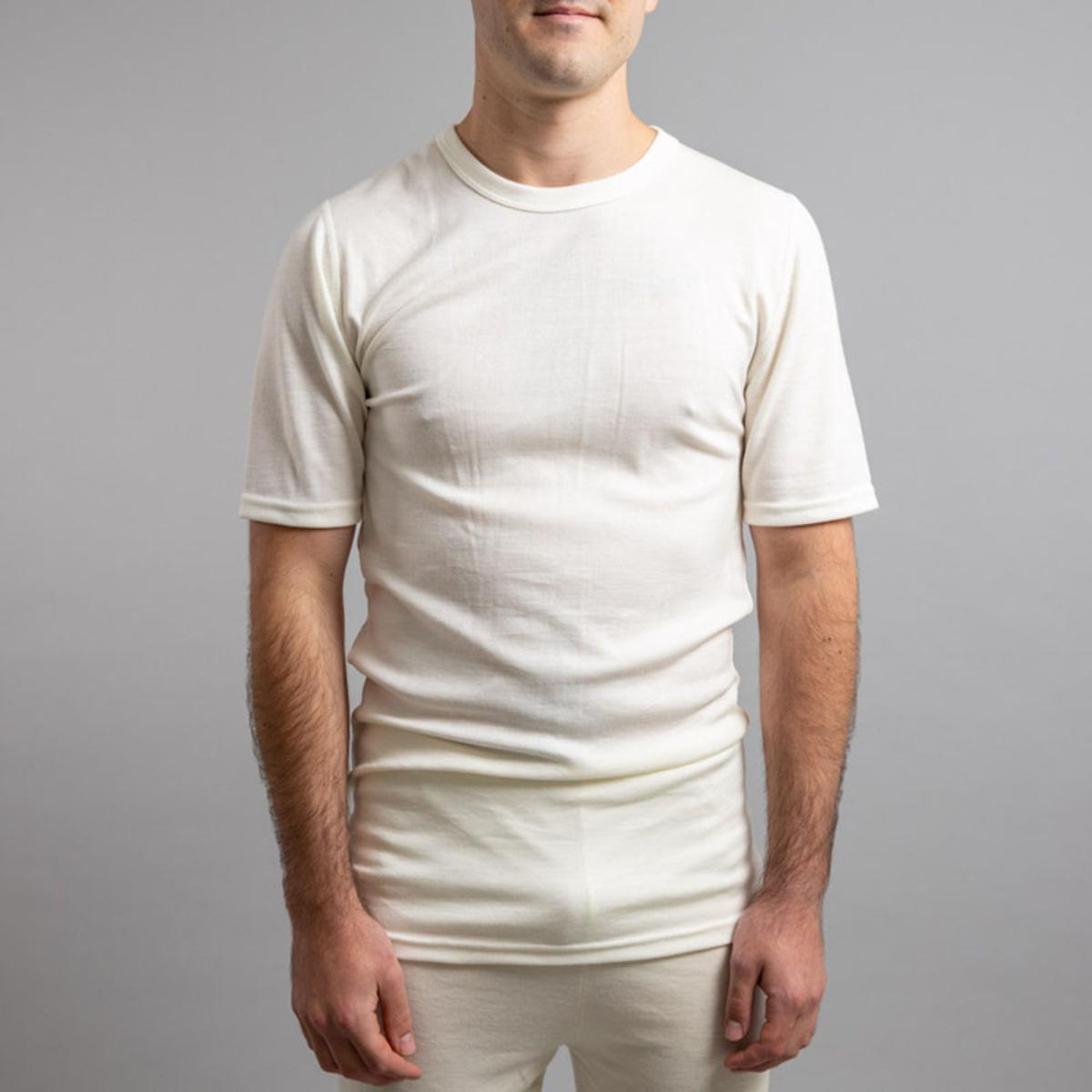 Merino Skins Unisex Short Sleeve Crew Neck - White