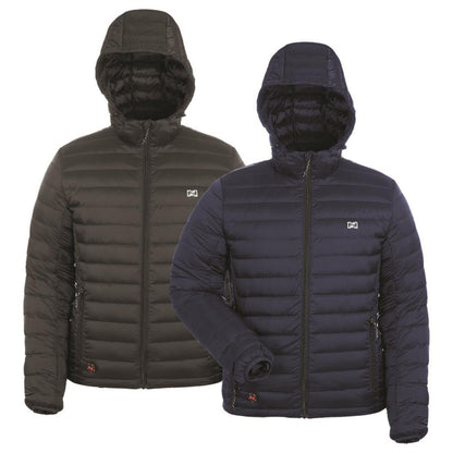  Mobile Warming 12V Mens Summit Duck Down Heated Jacket (Navy 3XL)