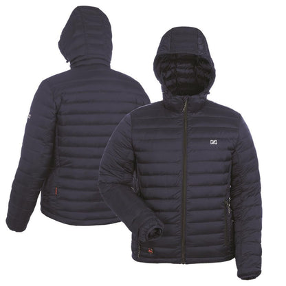  Mobile Warming 12V Mens Summit Duck Down Heated Jacket (Navy 3XL)