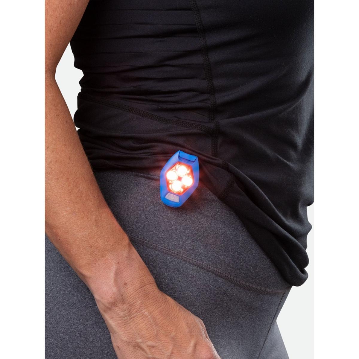  Nathan HyperBrite RX Strobe Rechargeable LED Clip Light - Blue Jewel