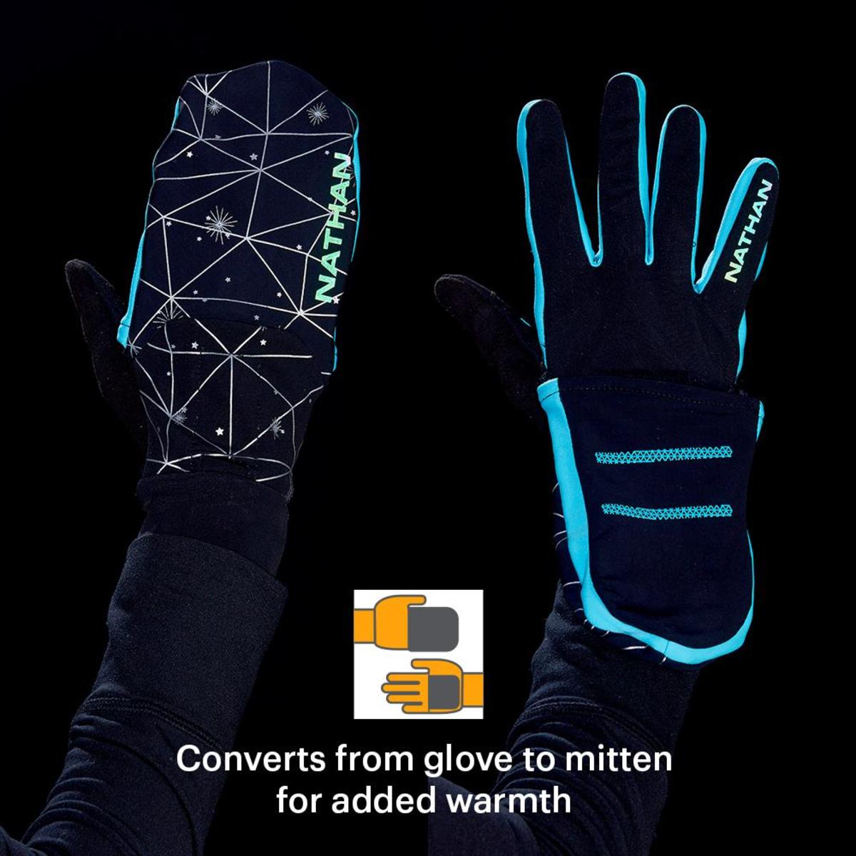  Nathan Mens HyperNight Reflective Convertible Gloves/Mittens