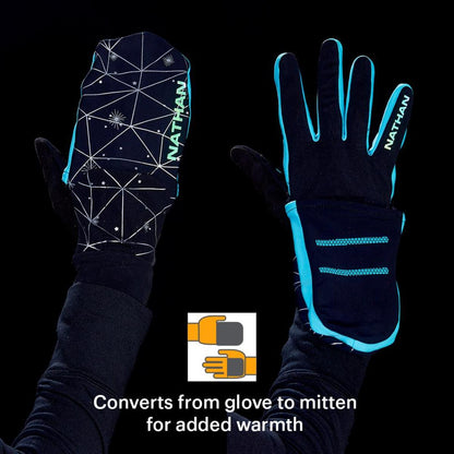  Nathan Mens HyperNight Reflective Convertible Gloves/Mittens