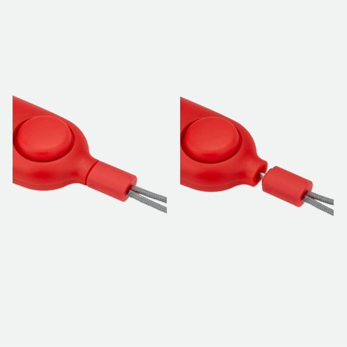  Nathan SaferRun Ripcord Siren Personal Alarm + Strobe Light - Red Dahlia