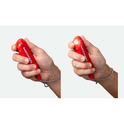  Nathan SaferRun Ripcord Siren Personal Alarm + Strobe Light - Red Dahlia