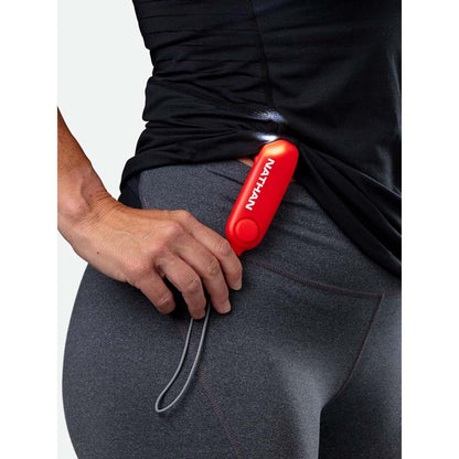 Nathan SaferRun Ripcord Siren Personal Alarm + Strobe Light - Red Dahlia