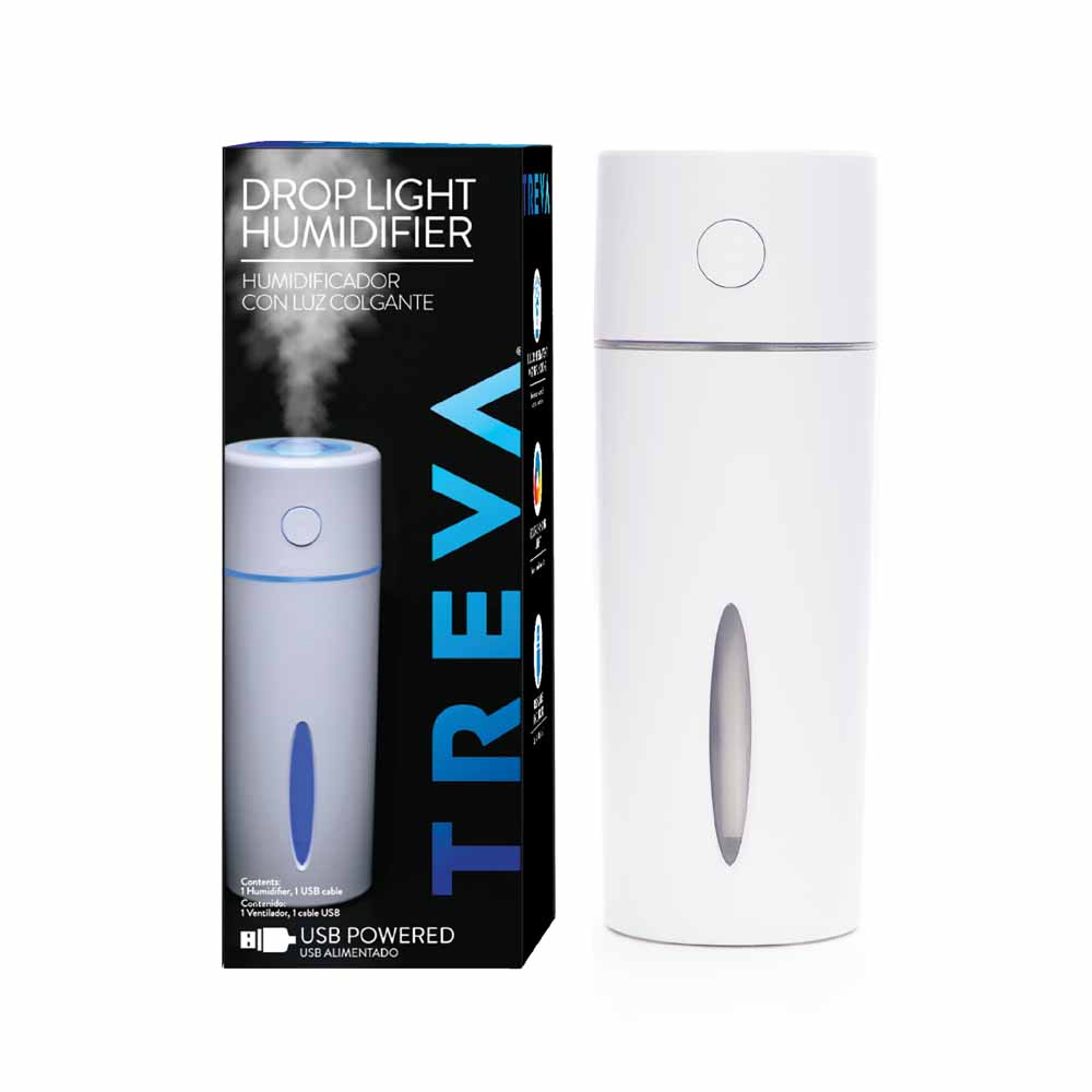  O2 Cool Treva Drop Light 150 ML Humidifier - White