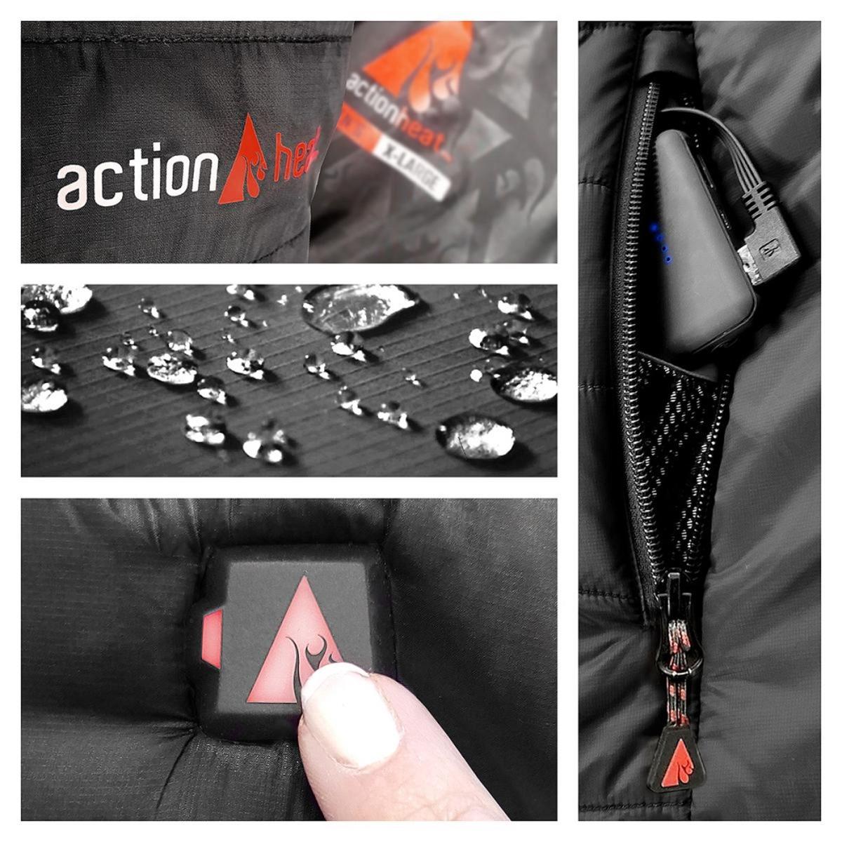  Open Box ActionHeat 5V Battery Heated Insulated Puffer Vest - Womens