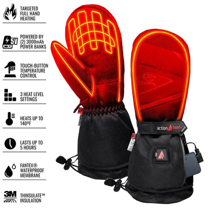  Open Box ActionHeat 5V Battery Heated Mittens