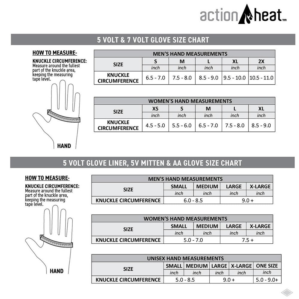  Open Box ActionHeat 5V Battery Heated Mittens