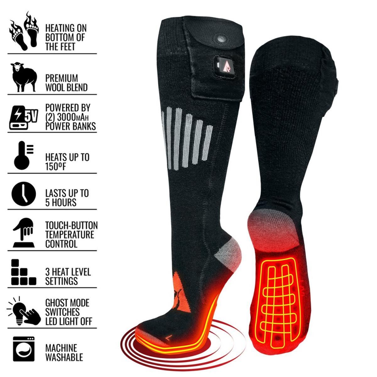  Open Box ActionHeat 5V Battery Heated Socks - Wool