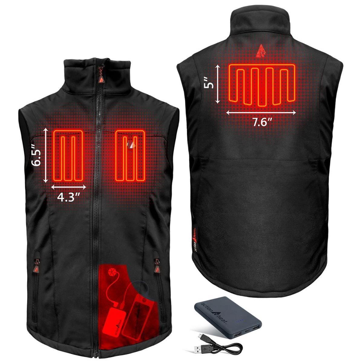  Open Box ActionHeat 5V Battery Heated Softshell Vest - Mens