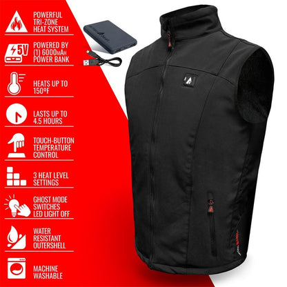  Open Box ActionHeat 5V Battery Heated Softshell Vest - Mens