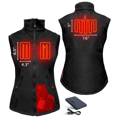  Open Box ActionHeat 5V Battery Heated Softshell Vest - Womens