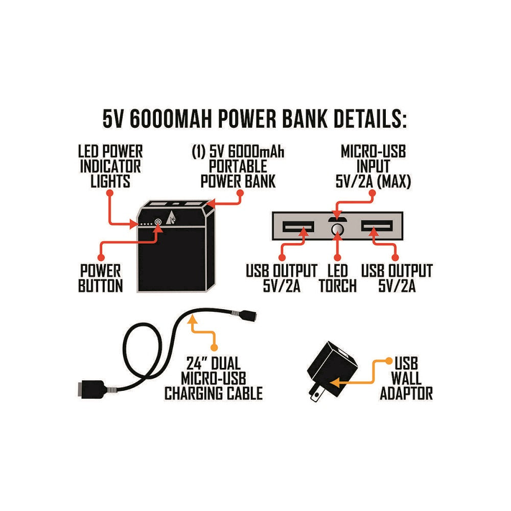  Open Box ActionHeat 5V Battery Heated Work Jacket