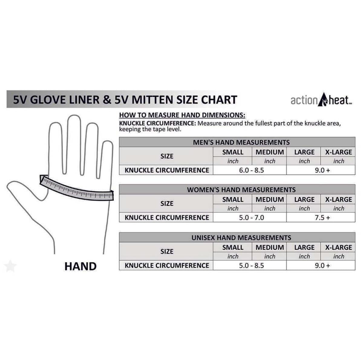  Open Box ActionHeat 5V Heated Glove Liners - Mens