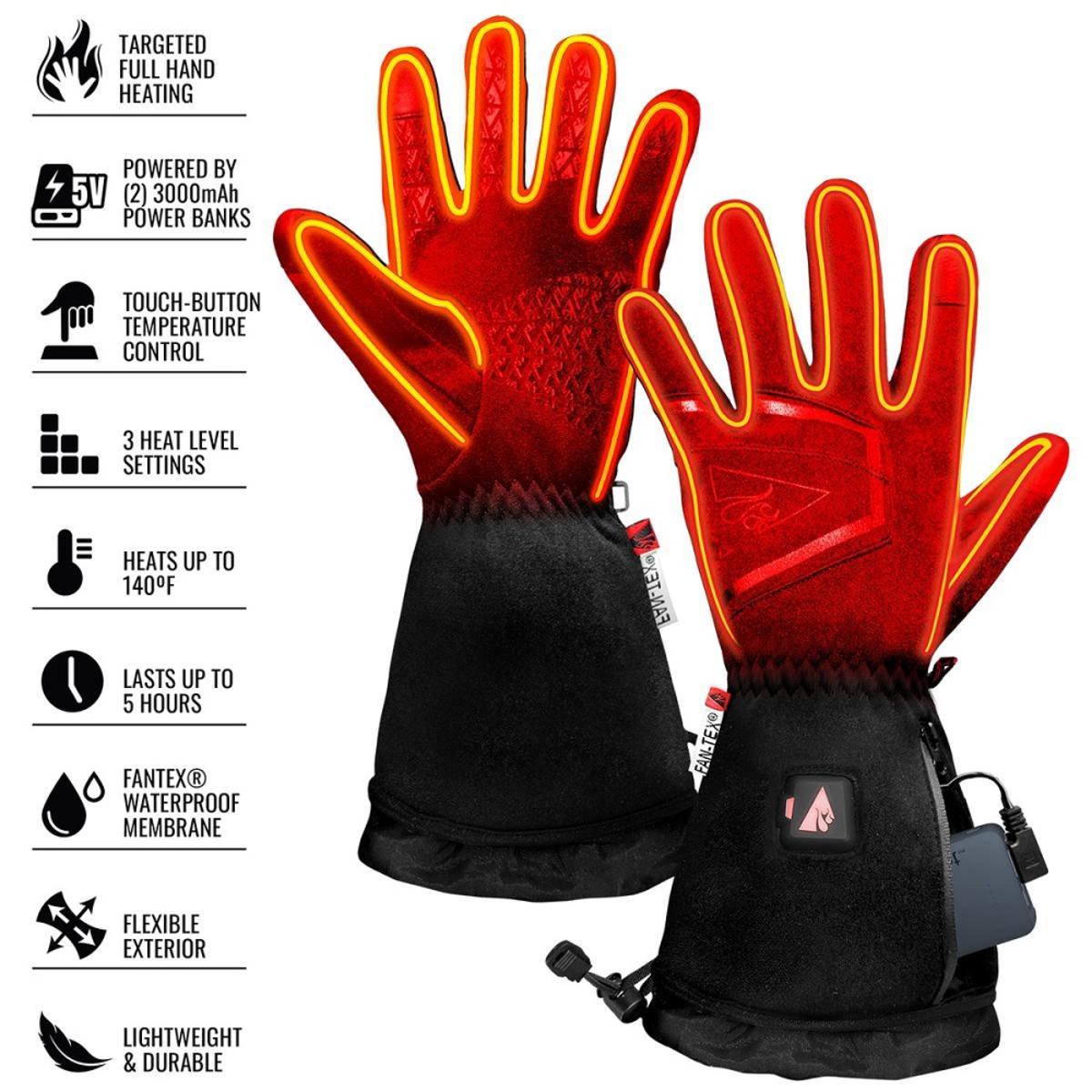  Open Box ActionHeat 5V Mens Featherweight Heated Gloves