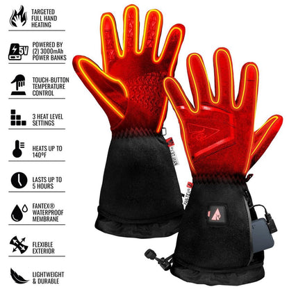  Open Box ActionHeat 5V Mens Featherweight Heated Gloves