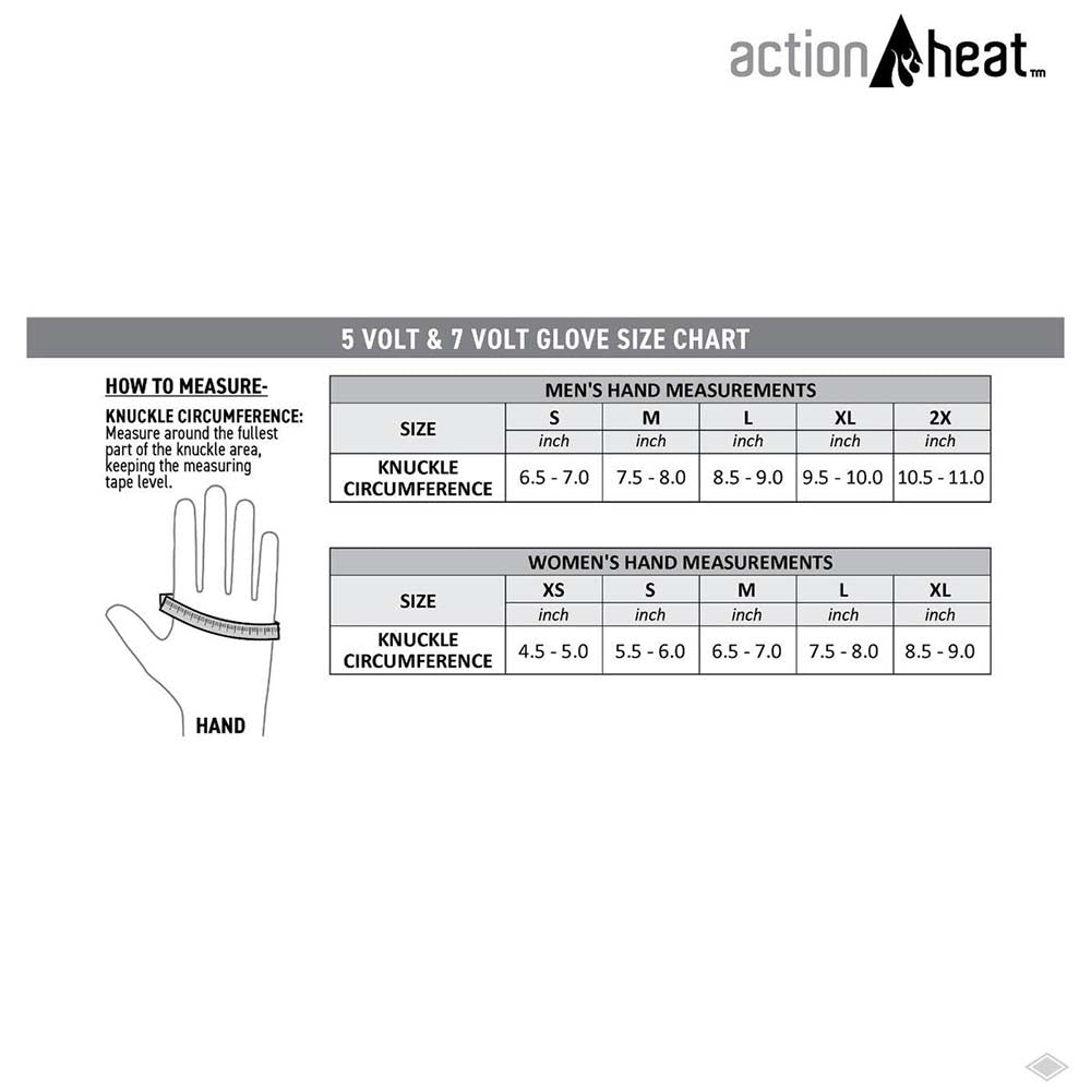  Open Box ActionHeat 5V Mens Featherweight Heated Gloves