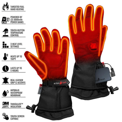  Open Box ActionHeat 5V Premium Heated Gloves - Mens