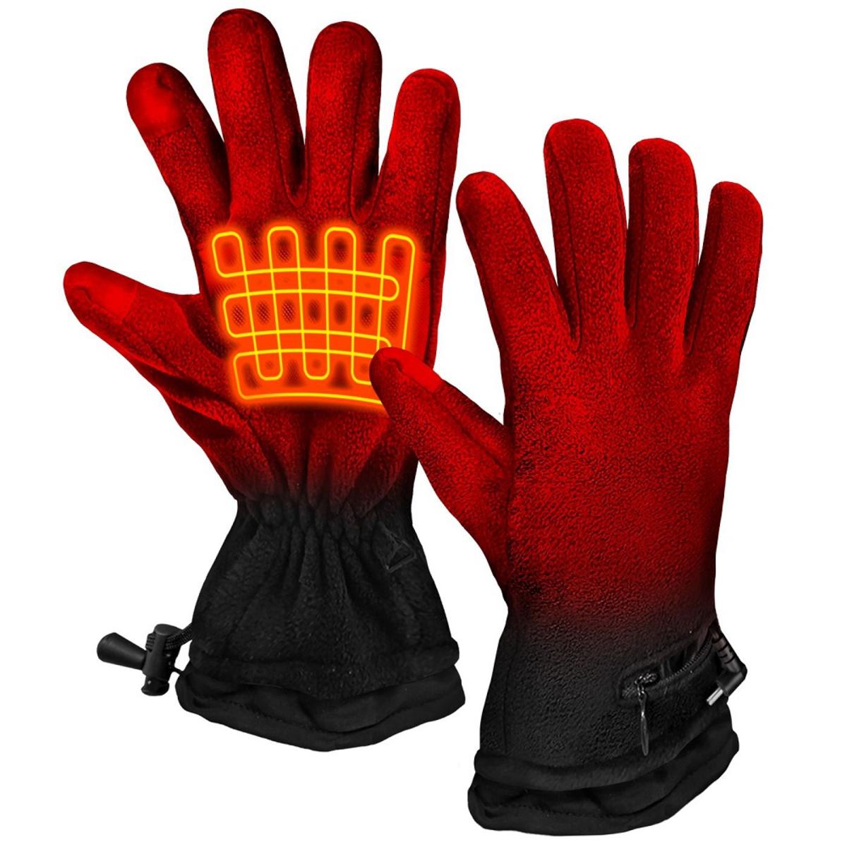  Open Box ActionHeat AA Battery Heated Fleece Gloves