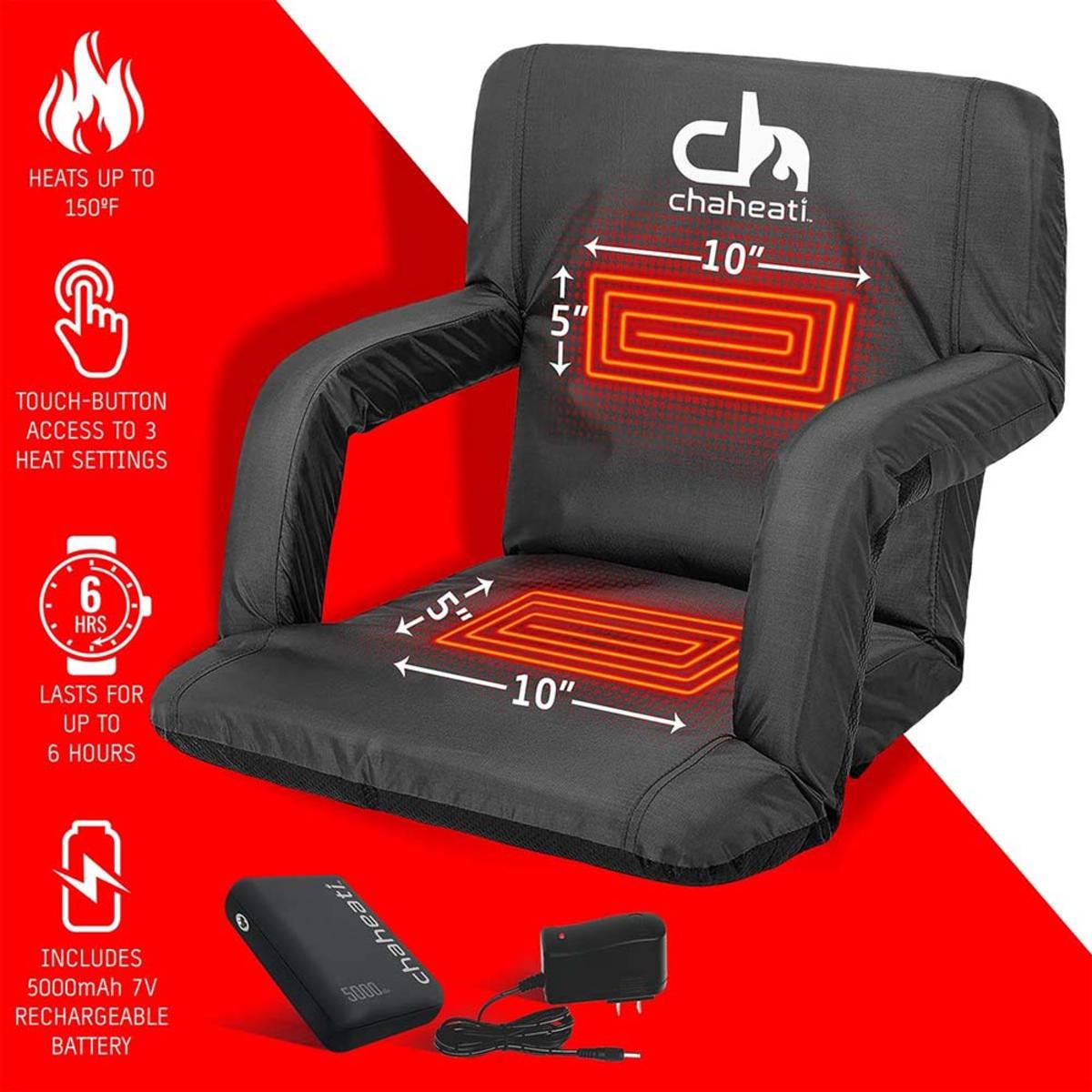  Open Box Chaheati 7V Heated Folding Bleacher Seat