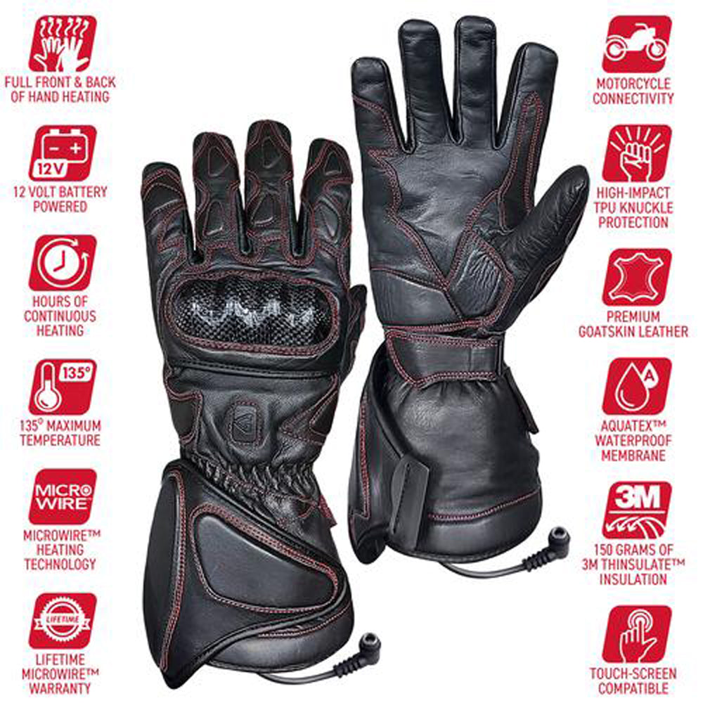  Open Box Gerbing 12V Extreme Hard Knuckle Heated Gloves
