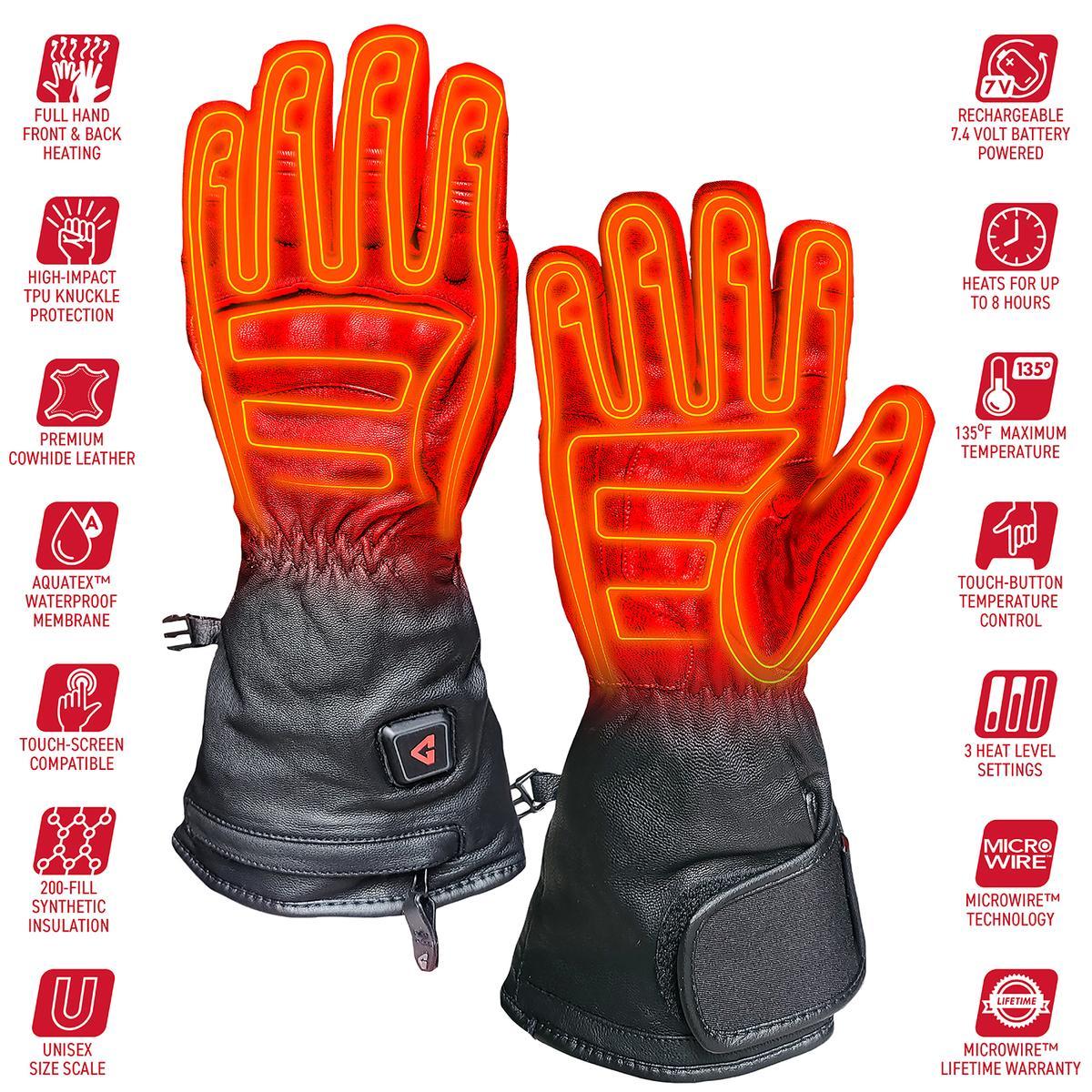  Open Box Gerbing 7V Hard Knuckle Heated Gloves