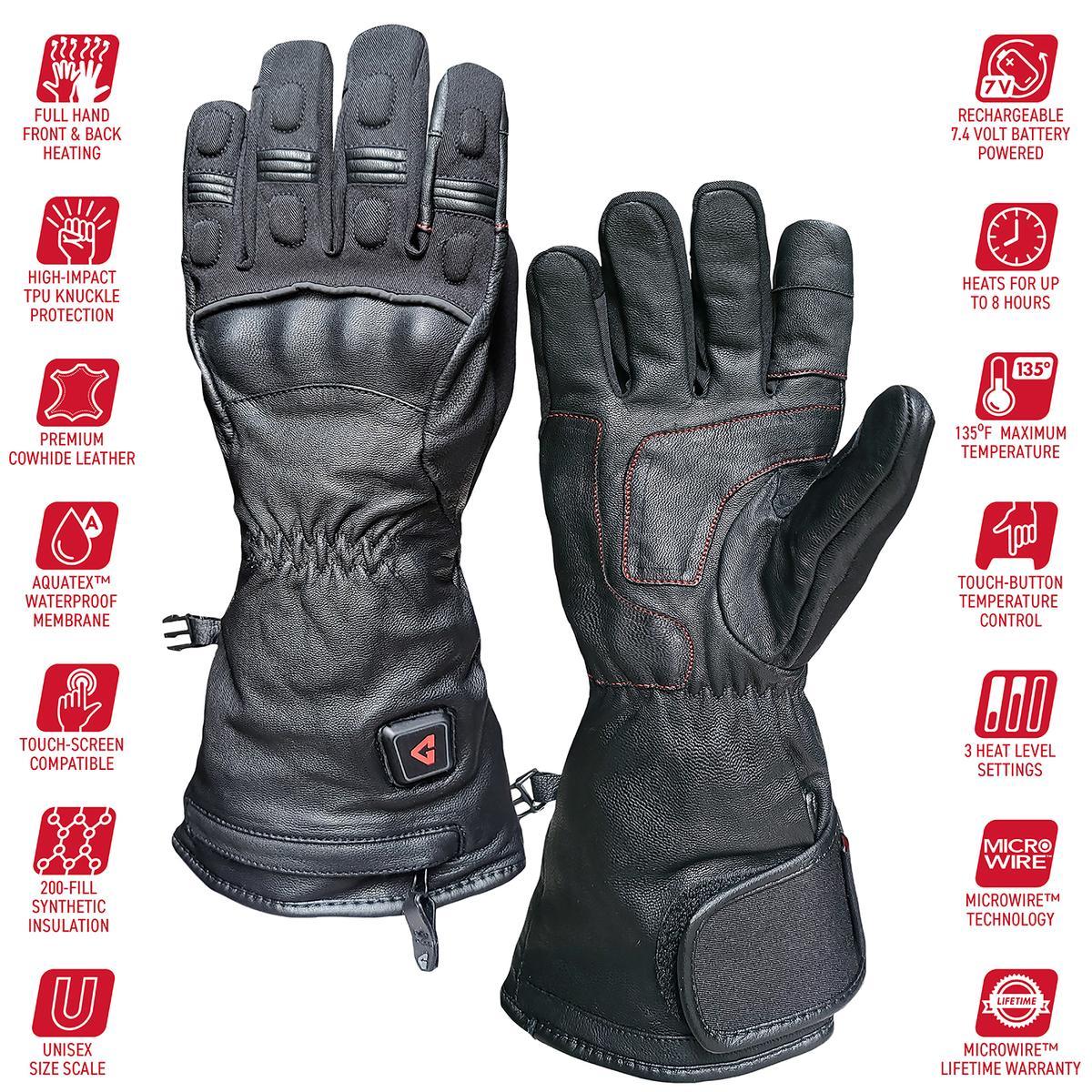  Open Box Gerbing 7V Hard Knuckle Heated Gloves