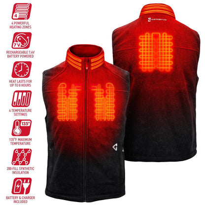  Open Box Gerbing 7V Mens Thermite Fleece Heated Vest 2.0