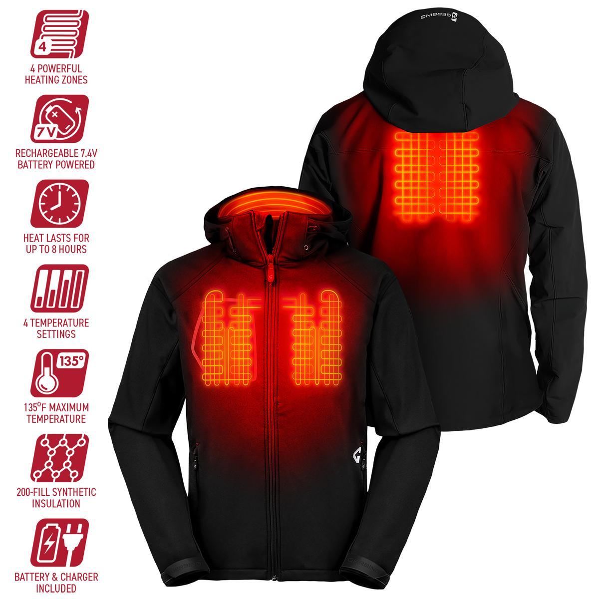  Open Box Gerbing 7V Mens Torrid Softshell Heated Jacket 2.0