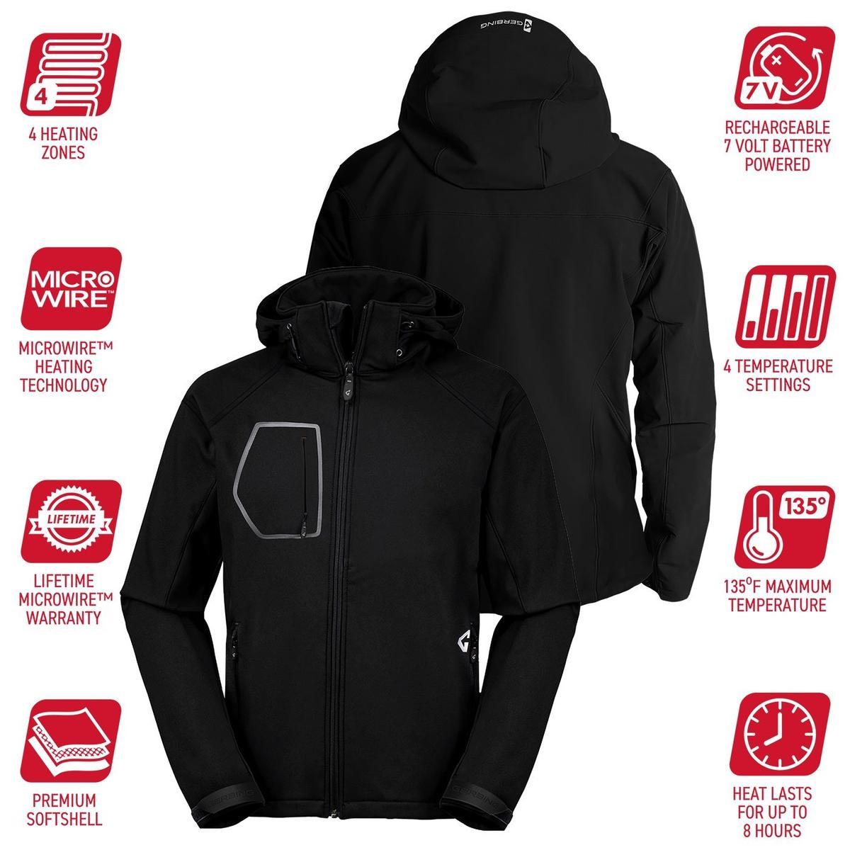  Open Box Gerbing 7V Mens Torrid Softshell Heated Jacket 2.0