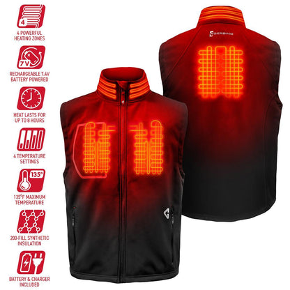  Open Box Gerbing 7V Mens Torrid Softshell Heated Vest 2.0