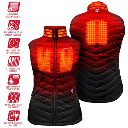  Open Box Gerbing 7V Womens Khione Puffer Heated Vest 2.0