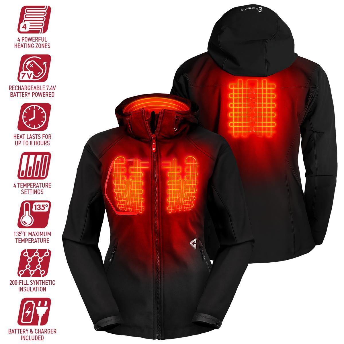  Open Box Gerbing 7V Womens Torrid Softshell Heated Jacket 2.0